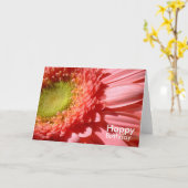 Pink Gerbera - Gelukkige Verjaardag Kaart (Gele Bloem)