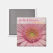 Pink Gerbera · Save the Date Magnet (Voorkant / Achterkant)