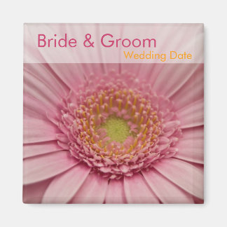 Pink Gerbera · Save the Date Magnet