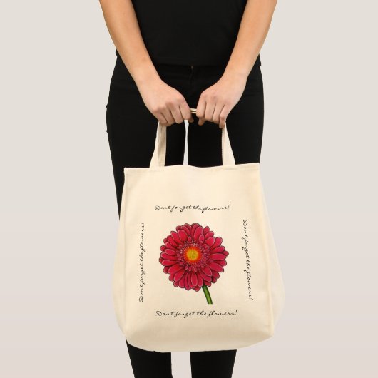 Pink Gerbera Tote Bag (Voorkant (product))