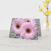 Pink Gerberas - Verjaardag Kaart (Gele Bloem)