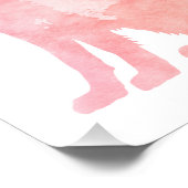 Pink German Shepherd Dog Art Foto Afdruk (Hoek)