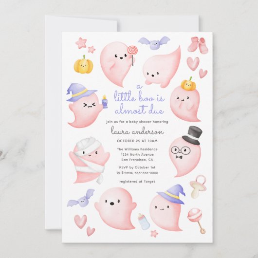 Pink Ghost A Little Boo is bijna te wijten aan Bab Kaart (Voorkant)