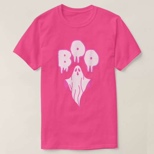 Pink Ghost Boo Halloween Costume  T-shirt (Design voorkant)