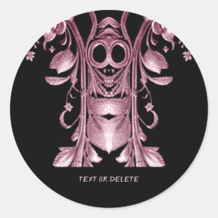 Pink Ghost Classic Ronde Sticker