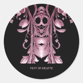 Pink Ghost Classic Ronde Sticker