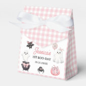 Pink Ghost Halloween 1e verjaardag Bedankdoosjes (Voorkant Zijde)