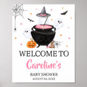 Pink Ghost Halloween Baby is het brouwen van welko Poster (Voorkant)