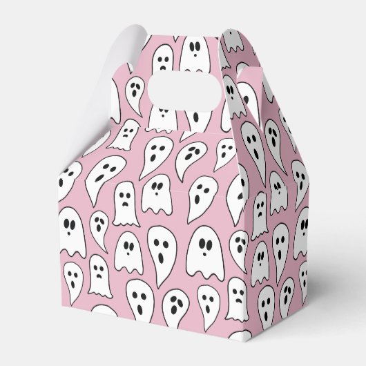 Pink Ghost Halloween Bedankdoosjes (Voorkant Zijde)