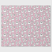Pink Ghost Halloween Cadeaupapier (Vlak)