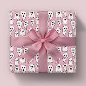 Pink Ghost Halloween Cadeaupapier