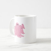 Pink Ghost Halloween Coffee Mok (Voorkant links)