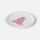 Pink Ghost Halloween Papier Bord (Gekanteld)