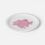 Pink Ghost Halloween Papier Bord (Gekanteld)