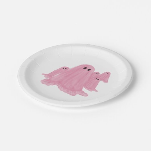 Pink Ghost Halloween Papier Bord (Gekanteld)