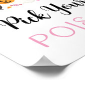 Pink Ghost Halloween Pick Your Poison Drinken Sign Poster (Hoek)