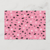 Pink Ghost Halloween Spooky Boo Luier Raffle Informatiekaartje (Achterkant)