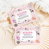Pink Ghost Halloween Spooky Boo Luier Raffle Informatiekaartje