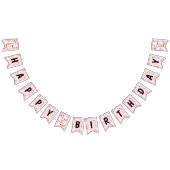 Pink Ghost Halloween Spooky One Happy Birthday Vlaggetjes (Alle)