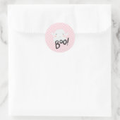 Pink Ghost Halloween Sticker (Tas)
