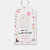 Pink Ghost Halloween Treat Cadeaulabel (Voorkant)