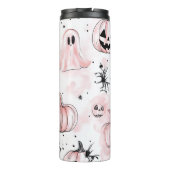 Pink Ghost Halloween Tumbler Thermosbeker (Achterkant)