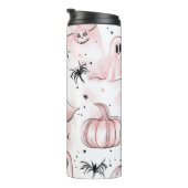 Pink Ghost Halloween Tumbler Thermosbeker (Geroteerd rechts)