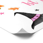 Pink Ghost Halloween Verjaardag Welkom Poster (Hoek)