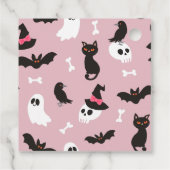 Pink Ghost Halloween Verjaardagsfeest Dank u Bedankjes Labels (Achterkant)