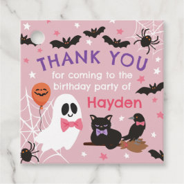 Pink Ghost Halloween Verjaardagsfeest Dank u Bedankjes Labels