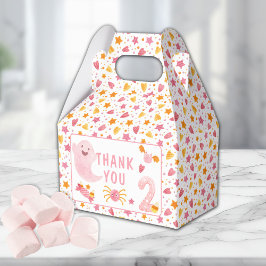 Pink Ghost Little Boo Girls 2e verjaardag Bedankdoosjes