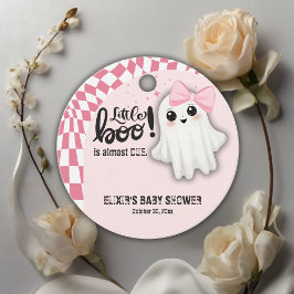 Pink Ghost Little Boo is bijna het gevolg van Baby Bedankjes Labels