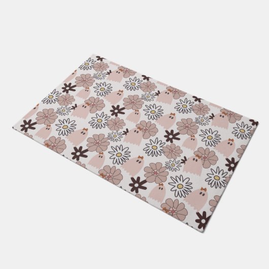 Pink Ghost Pattern Deurmat (Schuin)