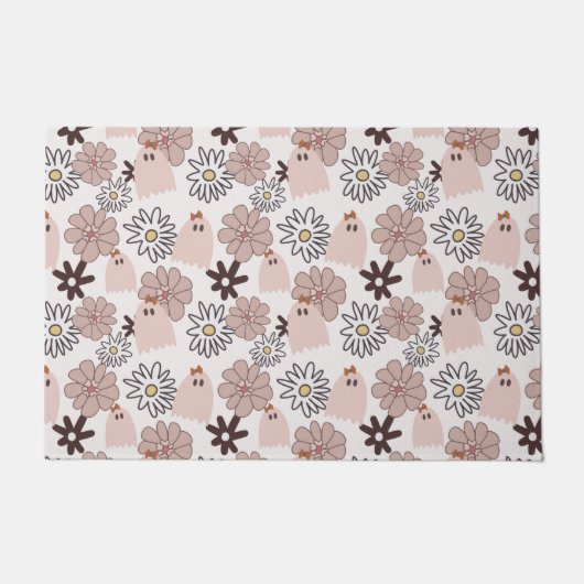 Pink Ghost Pattern Deurmat (Voorkant)