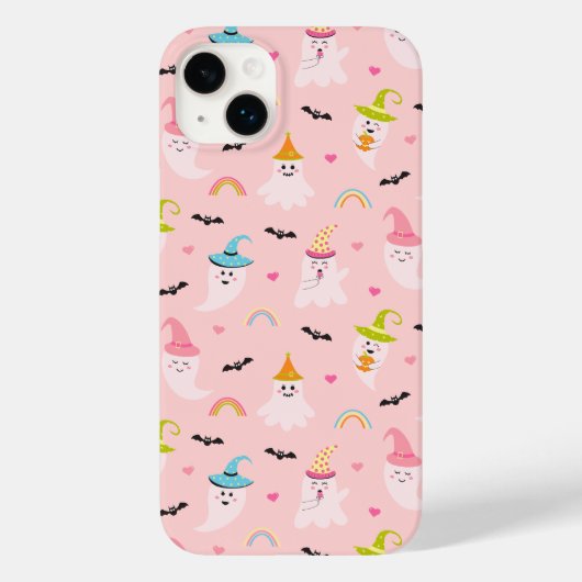 Pink Ghost Rainbow Halloween Case-Mate iPhone Case (Achterkant)