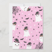 Pink Ghost Spooktacular Halloween Verjaardag Kaart (Achterkant)