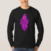 Pink ghost with middle fingers   t-shirt (Voorkant)