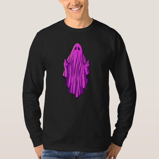 Pink ghost with middle fingers   t-shirt (Voorkant)
