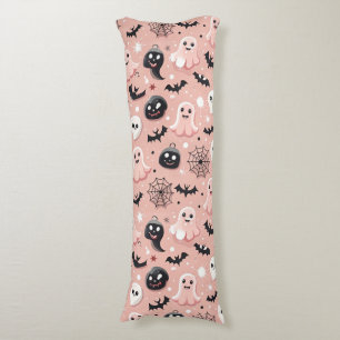 Pink Ghosts & Halloween Naadloos Patroon Lichaamskussen