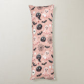 Pink Ghosts & Halloween Naadloos Patroon Lichaamskussen (Achterkant (Verticaal))