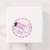 Pink Ghoul Halloween Girl Baby shower Bedankjes Labels (In situ)