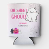 Pink Ghoul Halloween Girl Baby shower Blikjeskoeler (Voorkant)