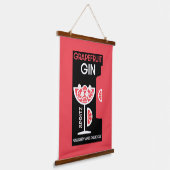 Pink Gin Hangend Wandkleed (Gebogen)