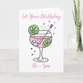 Pink Gin Happy Birthday Kaart