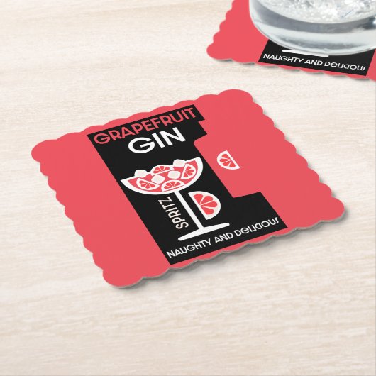 Pink Gin Kartonnen Onderzetters (Gebogen)