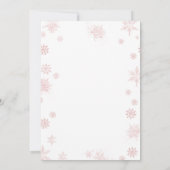 Pink Gingerbread Christmas Baby Shower Snowflakes Kaart (Achterkant)