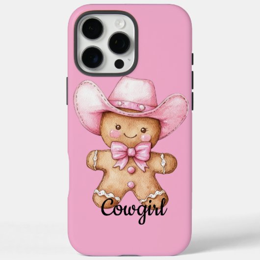 Pink Gingerbread Cookie Cowgirl Case-Mate iPhone Case (Achterkant)
