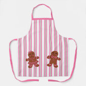 Pink Gingerbread Cookies Baking Apron Schort (Voorkant)