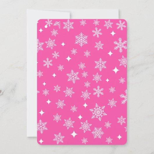 Pink Gingerbread House Christmas Party Kaart (Achterkant)