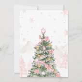 Pink Gingerbread House Christmas Party Kaart (Achterkant)